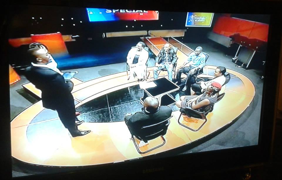 Most confident student David Mwendwar on Citizen TV with Janet Mbugua, Hussein Mohammed & his father, following the Careers Success Seminar, Bellevue School.