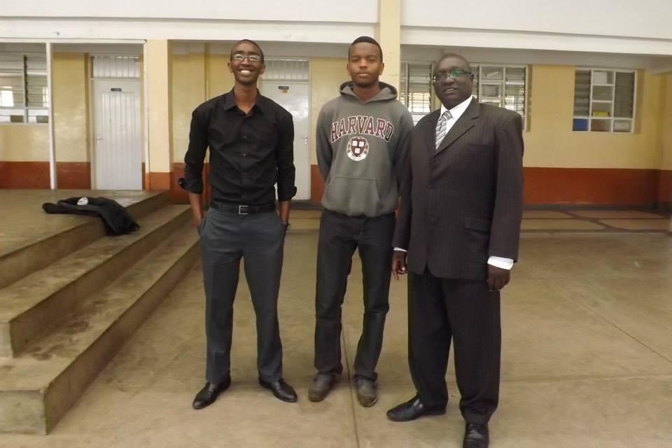 Peer Mentees, George and Brian with Rev. Dr. Julius Weche
