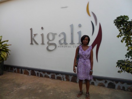 Edyth at Kigali Memorial Centre